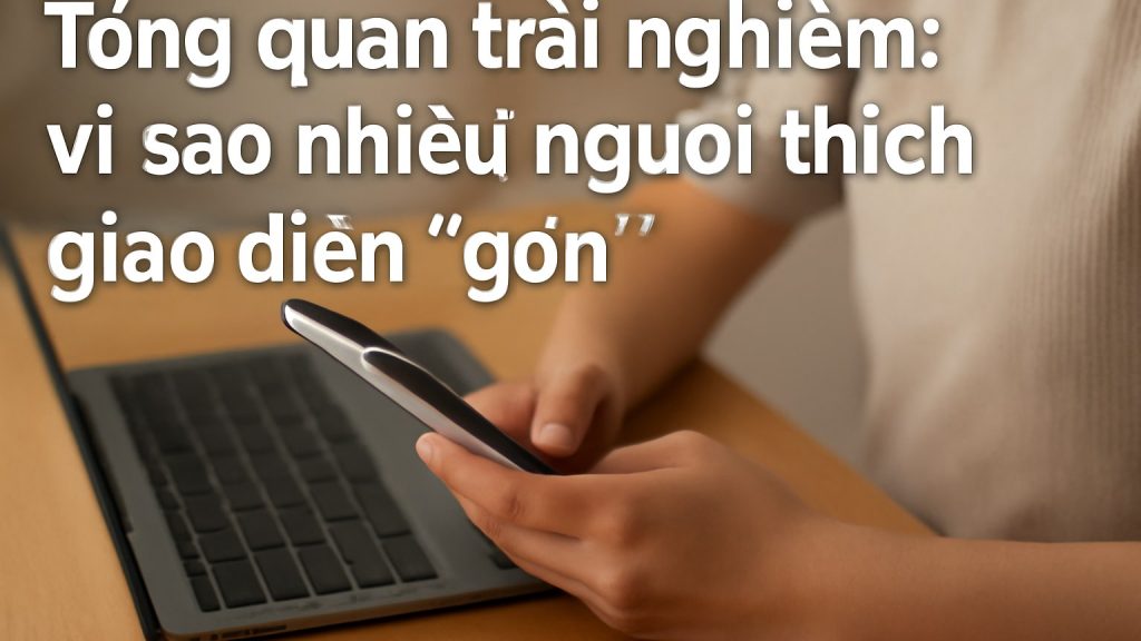 Tổng quan trải nghiệm: vì sao nhiều người thích giao diện “gọn” Minh họa: Tổng quan trải nghiệm: vì sao nhiều người thích giao diện “gọn”