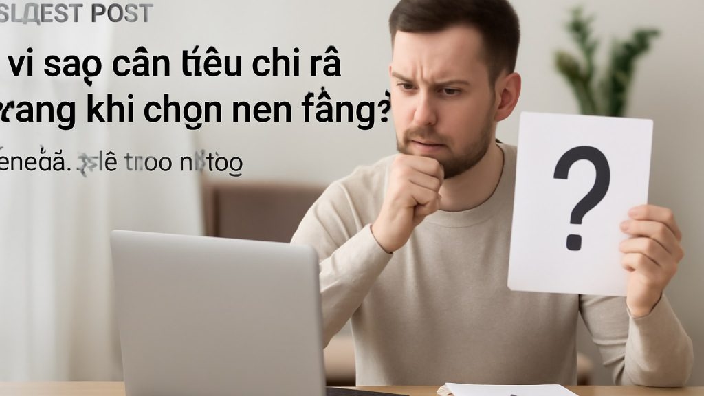 Vì sao cần tiêu chí rõ ràng khi chọn nền tảng? Minh họa: Vì sao cần tiêu chí rõ ràng khi chọn nền tảng?